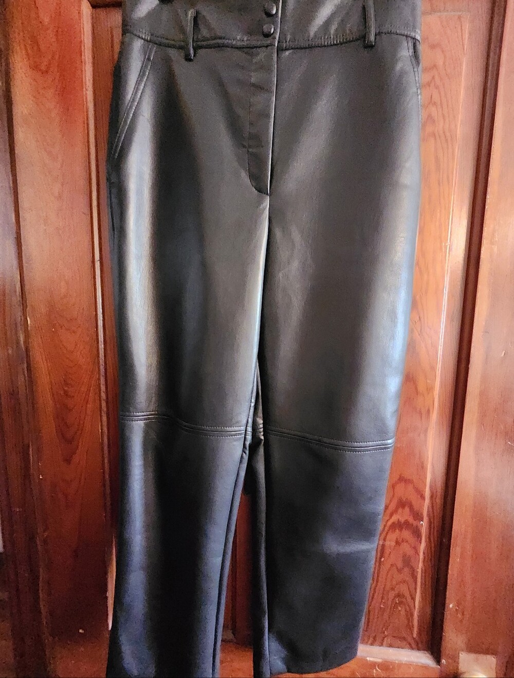 Wilfred Black Faux Leather Pants